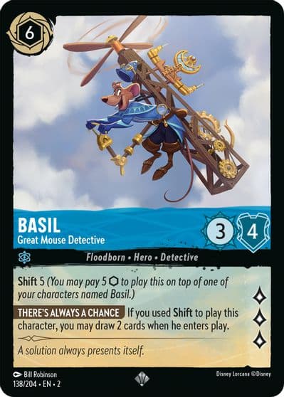 Basil Great Mouse Detective Rise of the Floodborn Lorcana card