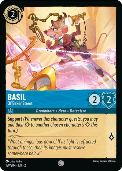 Basil Of Baker Street Rise of the Floodborn Lorcana card