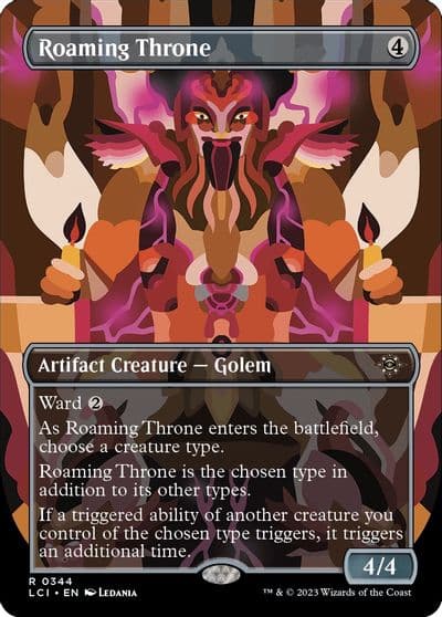 Roaming Throne Borderless The Lost Caverns of Ixalan Magic card