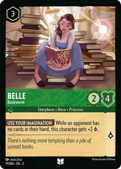 Belle Bookworm Rise of the Floodborn Lorcana card