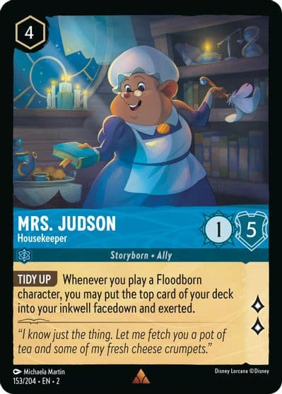 Mrs Judson Housekeeper Rise of the Floodborn Lorcana card