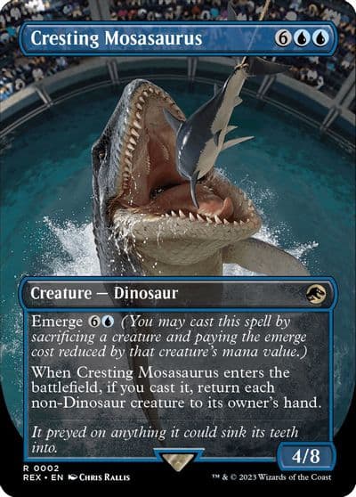 Cresting Mosasaurus Borderless Universes Beyond: Jurassic World Collection Magic card
