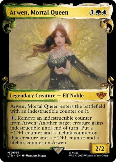 Arwen Mortal Queen Showcase Scrolls Universes Beyond: The Lord of the Rings: Tales of Middle-earth Magic card