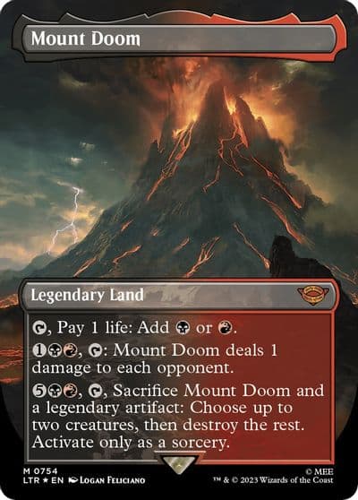 Mount Doom Borderless Surge Foil Universes Beyond: The Lord of the Rings: Tales of Middle-earth Magic card