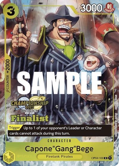 CaponeGangBege CS 2023 Top Players Pack Finalist One Piece Promotion Cards One Piece card