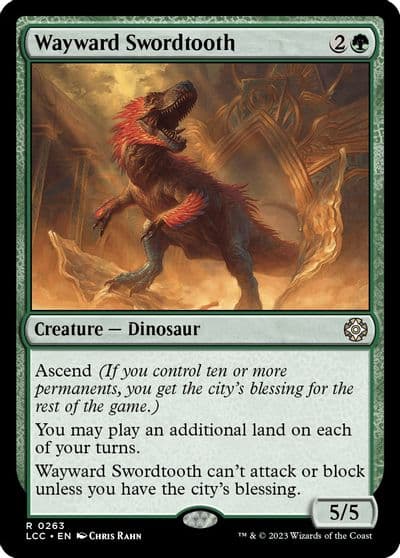 Wayward Swordtooth Commander: The Lost Caverns of Ixalan Magic card