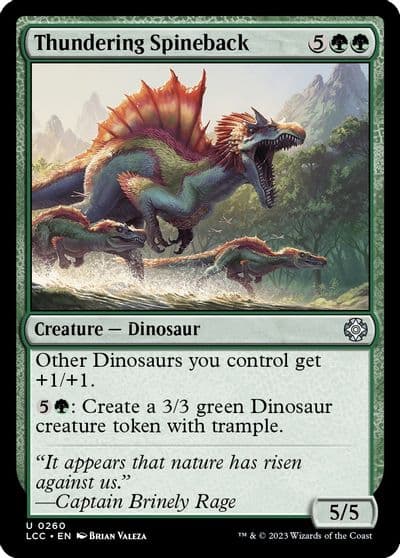 Thundering Spineback Commander: The Lost Caverns of Ixalan Magic card