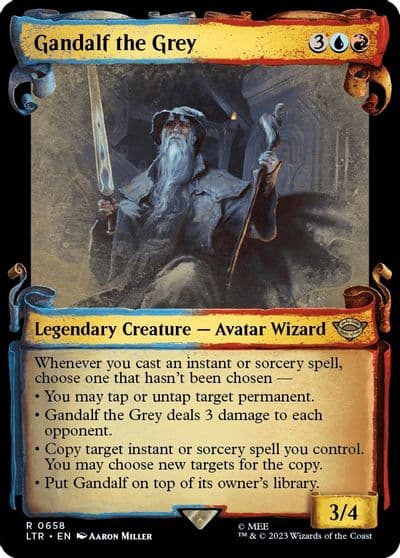 Gandalf the Grey Showcase Scrolls Universes Beyond: The Lord of the Rings: Tales of Middle-earth Magic card