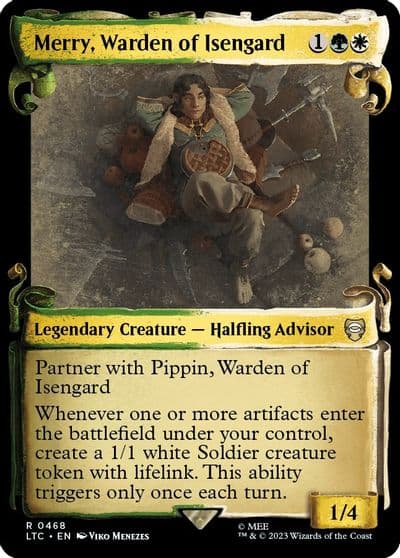Merry Warden of Isengard Showcase Scrolls Commander: The Lord of the Rings: Tales of Middle-earth Magic card