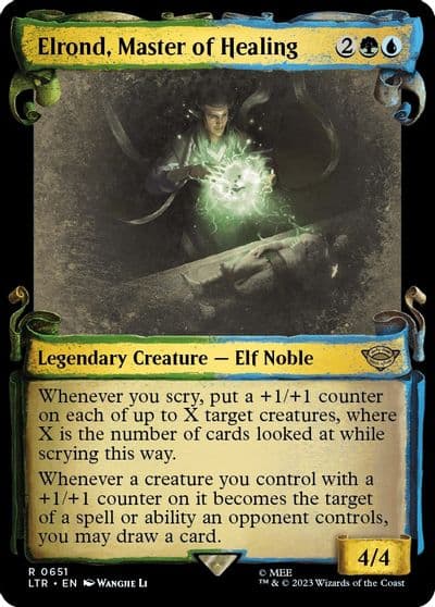 Elrond Master of Healing Showcase Scrolls Universes Beyond: The Lord of the Rings: Tales of Middle-earth Magic card