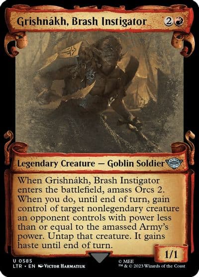 Grishnakh Brash Instigator Showcase Scrolls Universes Beyond: The Lord of the Rings: Tales of Middle-earth Magic card