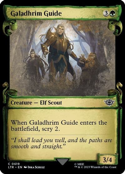 Galadhrim Guide Showcase Scrolls Universes Beyond: The Lord of the Rings: Tales of Middle-earth Magic card