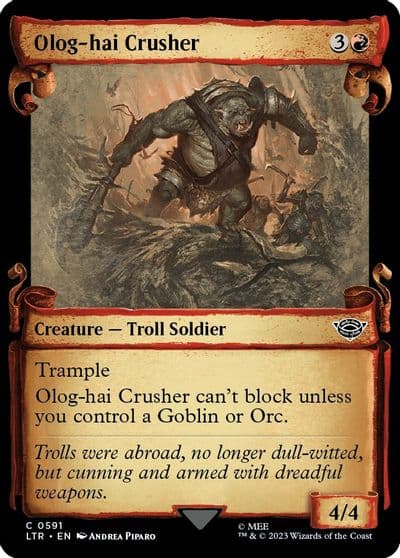 Olog hai Crusher Showcase Scrolls Universes Beyond: The Lord of the Rings: Tales of Middle-earth Magic card