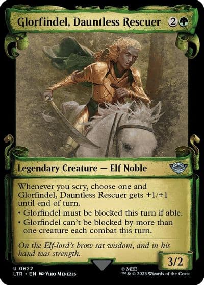 Glorfindel Dauntless Rescuer Showcase Scrolls Universes Beyond: The Lord of the Rings: Tales of Middle-earth Magic card