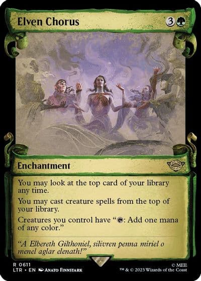 Elven Chorus Showcase Scrolls Universes Beyond: The Lord of the Rings: Tales of Middle-earth Magic card