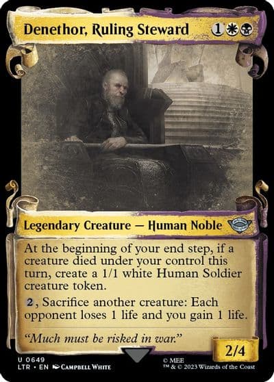Denethor Ruling Steward Showcase Scrolls Universes Beyond: The Lord of the Rings: Tales of Middle-earth Magic card