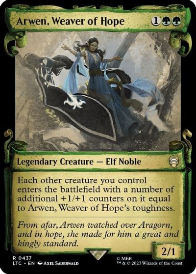 Arwen Weaver of Hope Showcase Scrolls Commander: The Lord of the Rings: Tales of Middle-earth Magic card