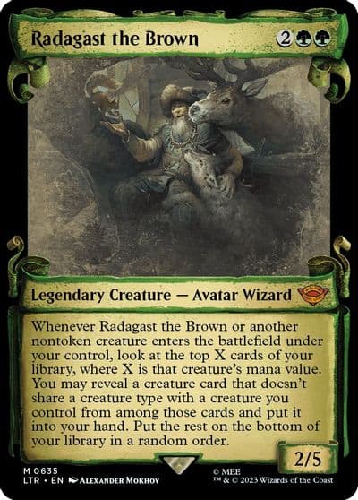 Radagast the Brown Showcase Scrolls Universes Beyond: The Lord of the Rings: Tales of Middle-earth Magic card