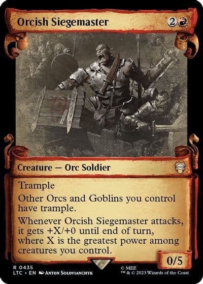 Orcish Siegemaster Showcase Scrolls Commander: The Lord of the Rings: Tales of Middle-earth Magic card