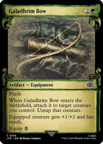 Galadhrim Bow Showcase Scrolls Universes Beyond: The Lord of the Rings: Tales of Middle-earth Magic card