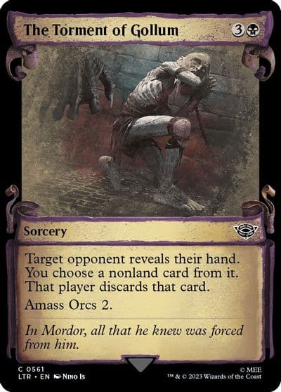The Torment of Gollum Showcase Scrolls Universes Beyond: The Lord of the Rings: Tales of Middle-earth Magic card