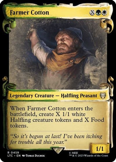 Farmer Cotton Showcase Scrolls Commander: The Lord of the Rings: Tales of Middle-earth Magic card