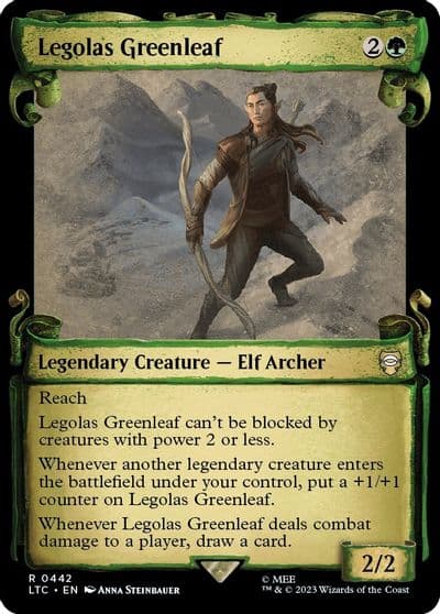 Legolas Greenleaf Showcase Scrolls Commander: The Lord of the Rings: Tales of Middle-earth Magic card