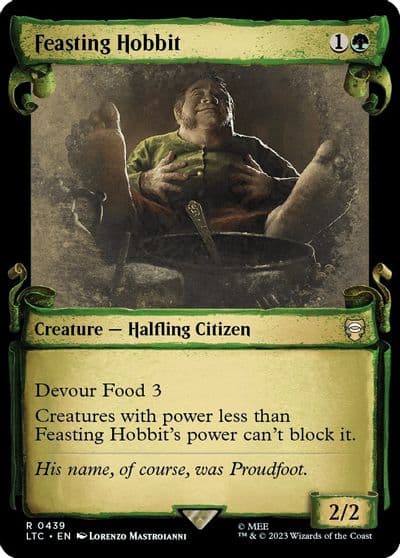 Feasting Hobbit Showcase Scrolls Commander: The Lord of the Rings: Tales of Middle-earth Magic card
