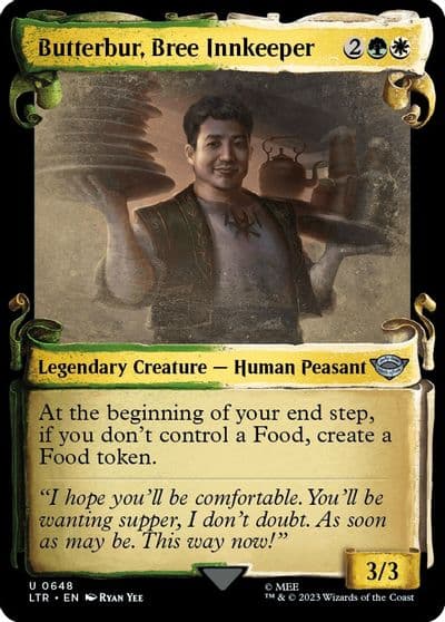 Butterbur Bree Innkeeper Showcase Scrolls Universes Beyond: The Lord of the Rings: Tales of Middle-earth Magic card