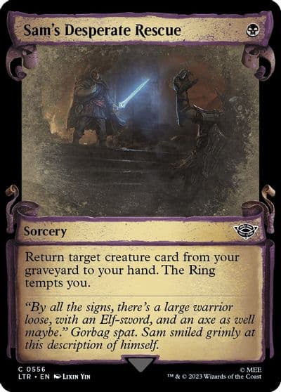 Sams Desperate Rescue Showcase Scrolls Universes Beyond: The Lord of the Rings: Tales of Middle-earth Magic card