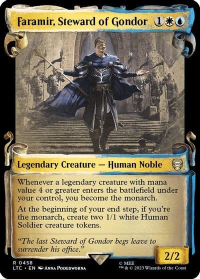 Faramir Steward of Gondor Showcase Scrolls Commander: The Lord of the Rings: Tales of Middle-earth Magic card