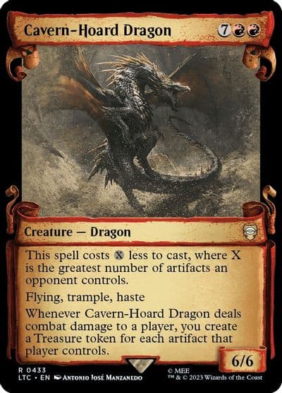 Cavern Hoard Dragon Showcase Scrolls Commander: The Lord of the Rings: Tales of Middle-earth Magic card