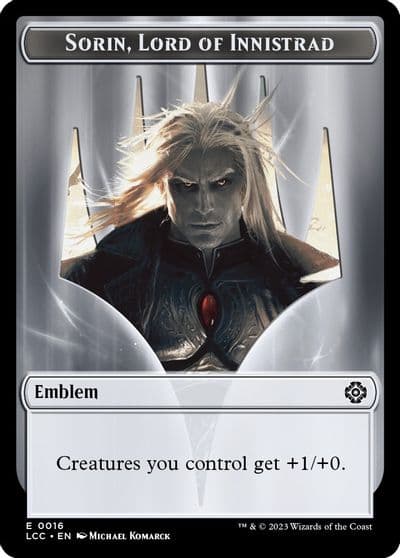 Emblem Sorin Lord of Innistrad Vampire 0004 Double Sided Token Commander: The Lost Caverns of Ixalan Magic card