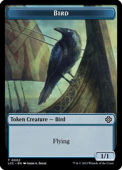 Bird Merfolk 0003 Double Sided Token Commander: The Lost Caverns of Ixalan Magic card