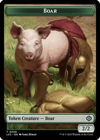 Boar Merfolk 0003 Double Sided Token Commander: The Lost Caverns of Ixalan Magic card