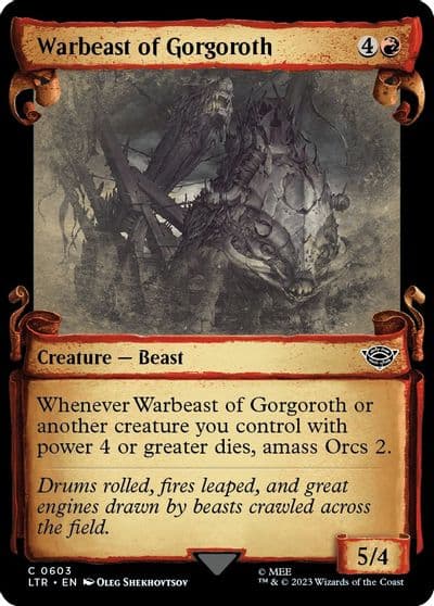 Warbeast of Gorgoroth Showcase Scrolls Universes Beyond: The Lord of the Rings: Tales of Middle-earth Magic card