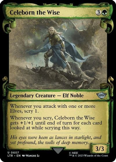 Celeborn the Wise Showcase Scrolls Universes Beyond: The Lord of the Rings: Tales of Middle-earth Magic card