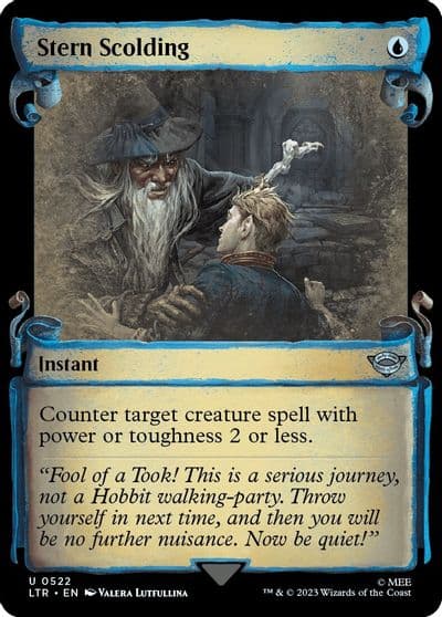Stern Scolding Showcase Scrolls Universes Beyond: The Lord of the Rings: Tales of Middle-earth Magic card