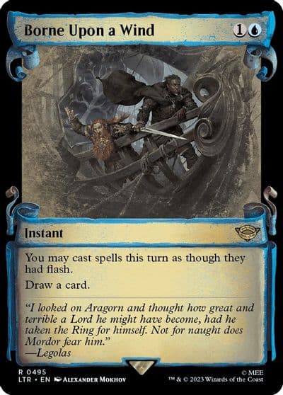 Borne Upon a Wind Showcase Scrolls Universes Beyond: The Lord of the Rings: Tales of Middle-earth Magic card