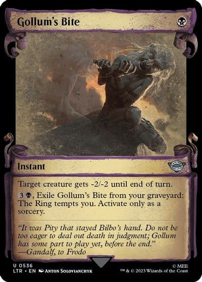 Gollums Bite Showcase Scrolls Universes Beyond: The Lord of the Rings: Tales of Middle-earth Magic card