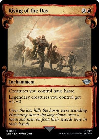 Rising of the Day Showcase Scrolls Universes Beyond: The Lord of the Rings: Tales of Middle-earth Magic card