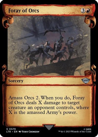 Foray of Orcs Showcase Scrolls Universes Beyond: The Lord of the Rings: Tales of Middle-earth Magic card