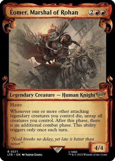 Eomer Marshal of Rohan Showcase Scrolls Universes Beyond: The Lord of the Rings: Tales of Middle-earth Magic card