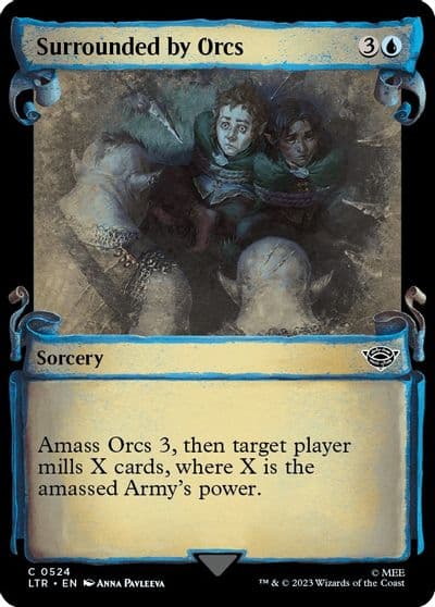 Surrounded by Orcs Showcase Scrolls Universes Beyond: The Lord of the Rings: Tales of Middle-earth Magic card