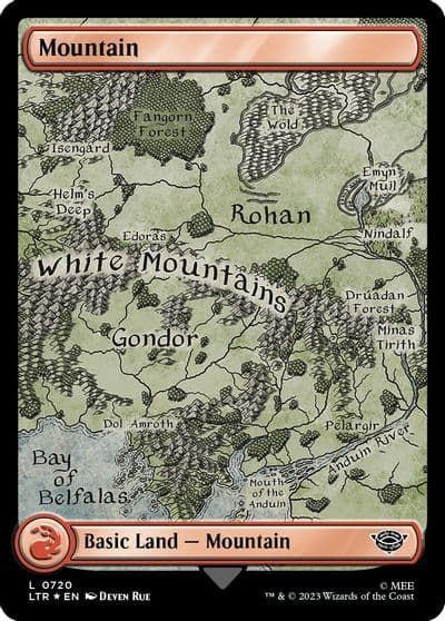 Mountain 0720 Surge Foil Universes Beyond: The Lord of the Rings: Tales of Middle-earth Magic card