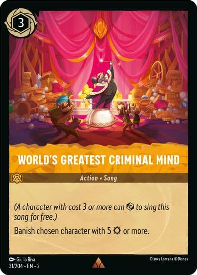Worlds Greatest Criminal Mind Rise of the Floodborn Lorcana card