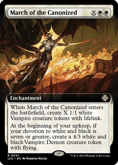 March of the Canonized Extended Art Commander: The Lost Caverns of Ixalan Magic card