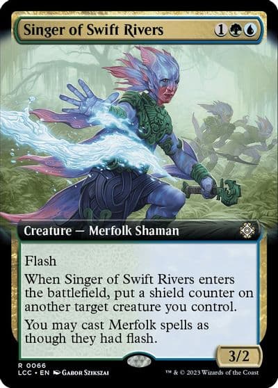 Singer of Swift Rivers Extended Art Commander: The Lost Caverns of Ixalan Magic card