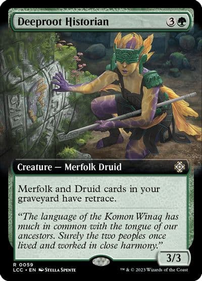 Deeproot Historian Extended Art Commander: The Lost Caverns of Ixalan Magic card