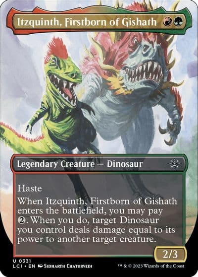 Itzquinth Firstborn of Gishath Borderless The Lost Caverns of Ixalan Magic card
